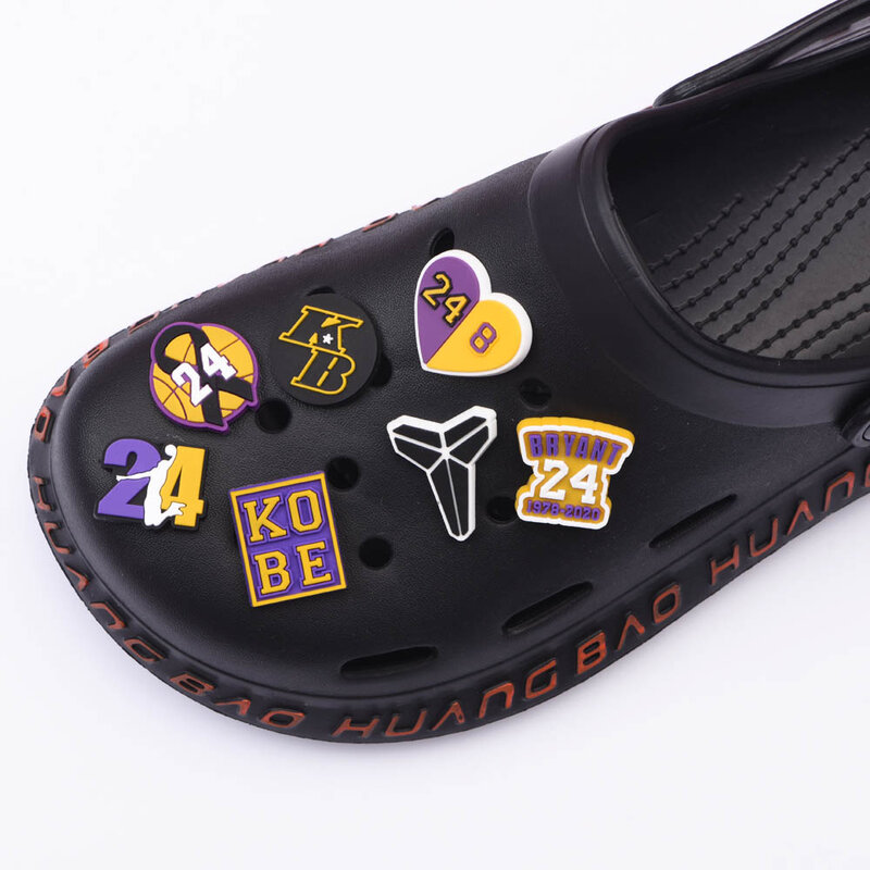 Einzigen Verkauf Beste Basketball Croc Charms Für Schuhe Clog Schuhe Zubehör Dekorationen K -O -B -E JIBZ für Kinder Geschenke