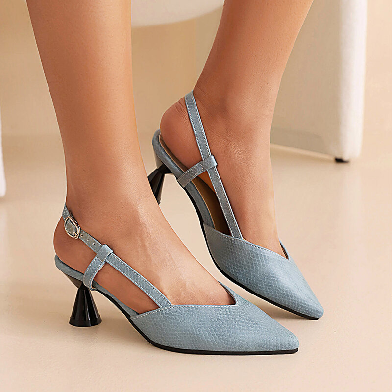 New Women Pumps Sexy Pointed Toe Slingbacks Ladies High Heels Elegant Wedding Party Shoes For Womens Stiletto Sandalias Mujer