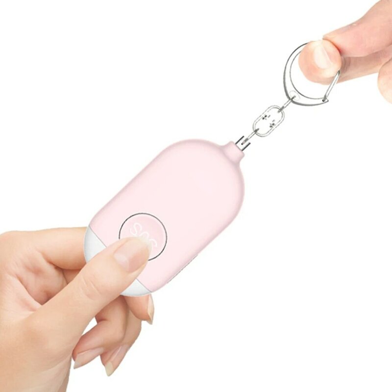 CNIQOZ Rechargable Selbst Verteidigung Sirene Sicherheit Alarm für Frauen Keychain mit SOS LED Blinklicht 130dB Persönliche Sicherheit Alarm