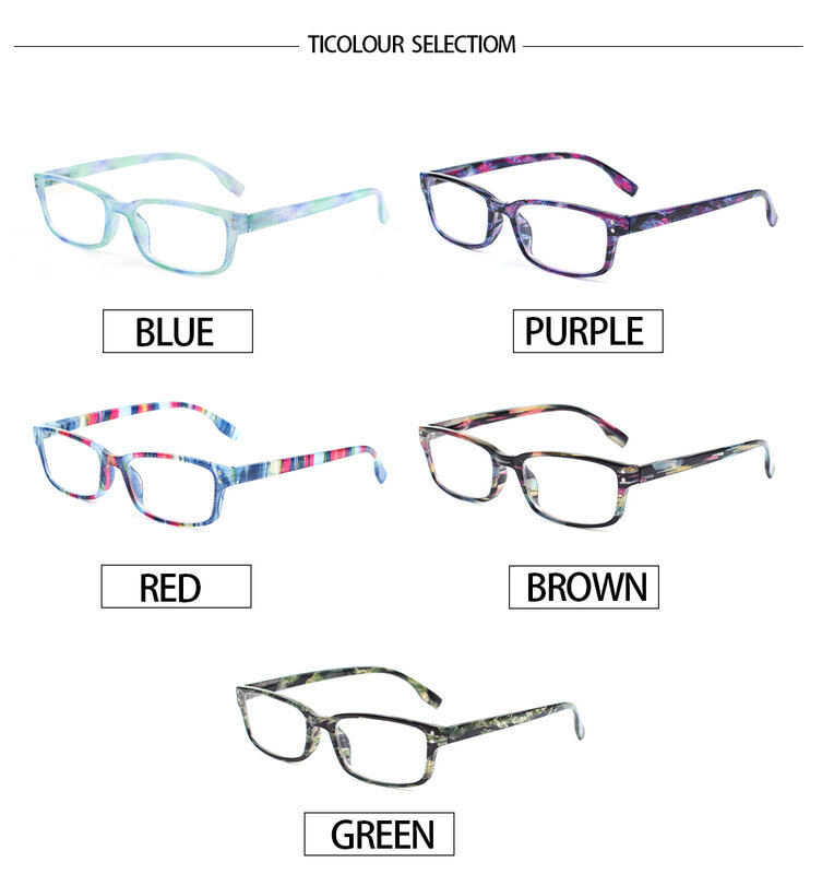 Confezione da 4 occhiali da lettura cerniera a molla Retro Texture lettore classico e confortevole Unisex ad altissima definizione