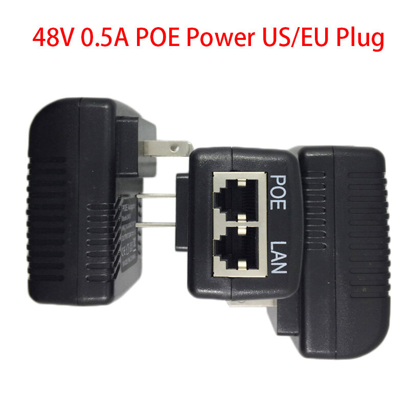 PoE-адаптер для системы видеонаблюдения, 48 В, 0,5 А, 24 Вт