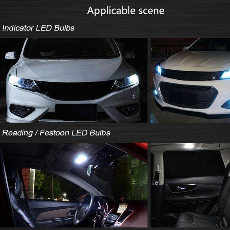 10 Pieces Led Canbus W5W Led Bulb 6000K White Signal Dome Lamp Auto 12V / Reading License Plate Light Car Interior Lights