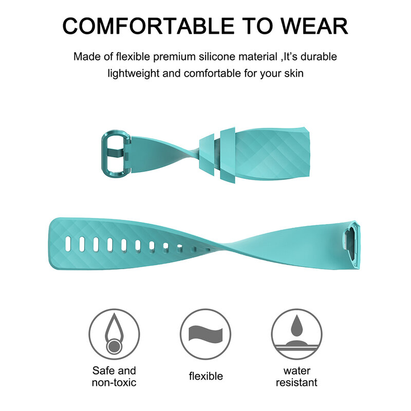 Dây Silicone Fitbit Charge 4 3 Đồng Hồ Thể Thao Dây Đeo Vòng Tay Dây Đeo Thay Thế Cho Vòng Đeo Sức Khỏe Fitbit Charge 4 3 SE Ban Nhạc