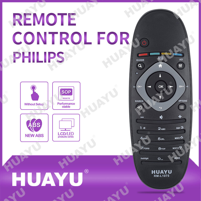 Controle remoto universal RM-L1075 para lcd/led philips tv substituição controle remoto