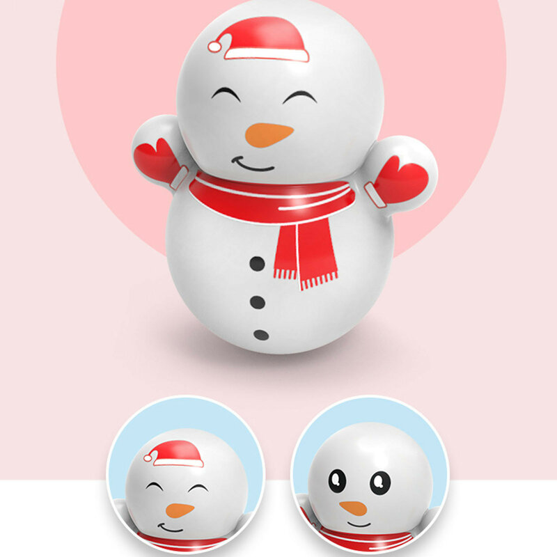 Christmas Mini Snowman Tumbler Toys Classic Cute Funny Kids Fashion Gifts Lovely Learning Educational Toys Gadgets Boys Girls
