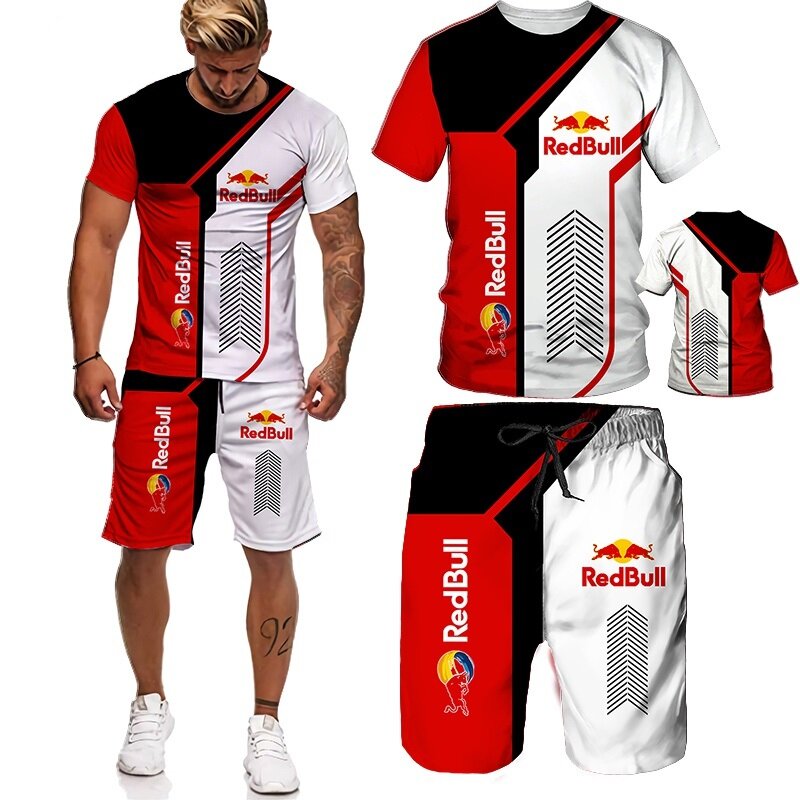 Conjunto de camiseta e bermuda masculina com estampa 3d, agasalho esportivo masculino de manga curta com gola v, verão, 2021