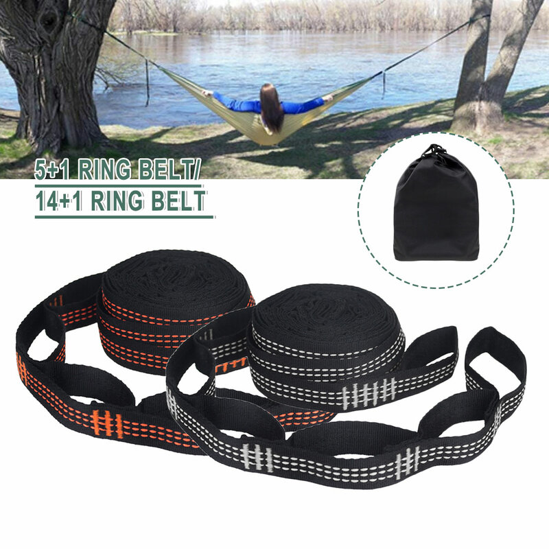 Adjustable Hammock Straps Rope Belt Adjustable Tree Hanging Spare Part 200KG Load Outdoor Camping Outdoor Hammock straps