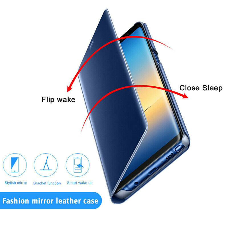 Smart Mirror Flip Phone Case For  Galaxy S21 Plus S20 Fe Note 20 Ultra S10 Lite A32 A12 A42 A52 A72 2020 5G A02S Cover