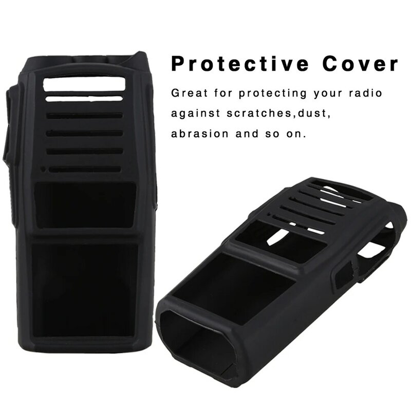 Silicone Protective Case For Baofeng UV82 Two Way Radio, Shockproof Dustproof Non-slip Walkie Talkie Cover Shell Accessories