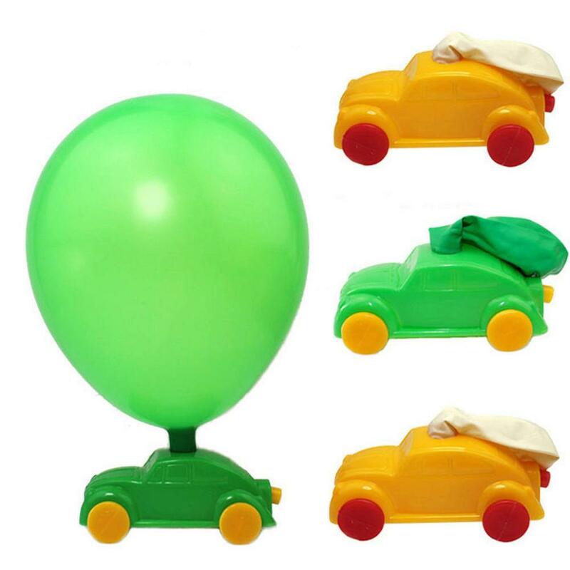 DIY Balloon Power Car Funny Toys Children Science Experiment Educational Equipment