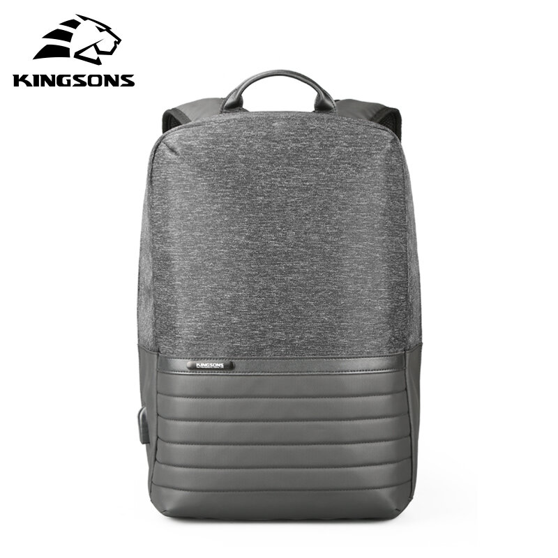 Kingsons mochilas masculinas, mochilas antifurto da moda para a escola, mochila casual e de nylon para laptop, 15.6