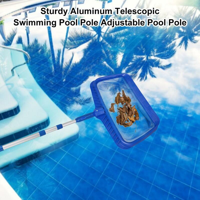 Palo per piscina regolabile in alluminio telescopico da 44CM