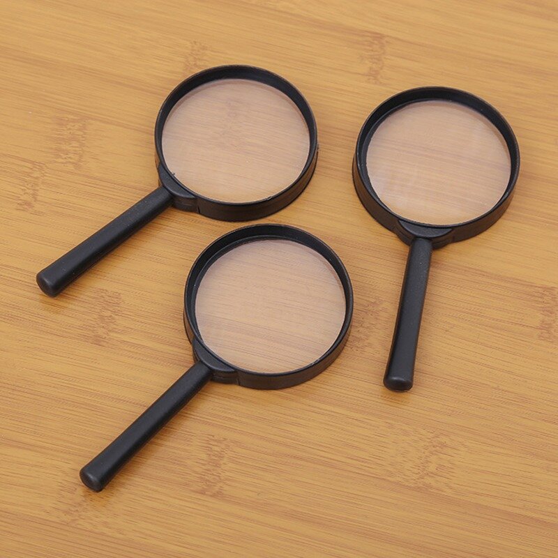 Mini Pocket Magnifying Glass Handheld Magnifier  Portable Magnifying  Reading Glass  For Book Reading Coins 60mm
