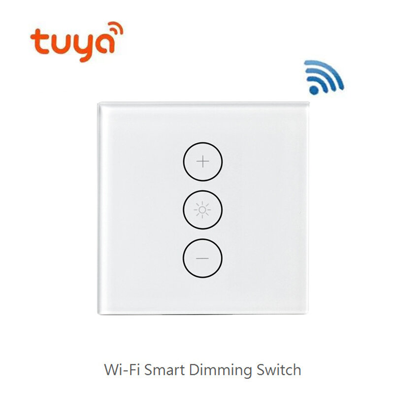 Smart Dimmer LED 220V WiFi Touch Control Stepless Dimmer Switch ทำงานร่วมกับโทรศัพท์ APP Tuya Amazon Alexa/google Home / IFTTT