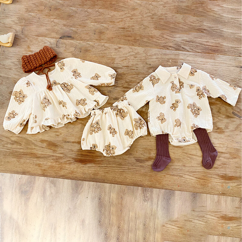 Осенняя одежда с длинным рукавом для младенцев