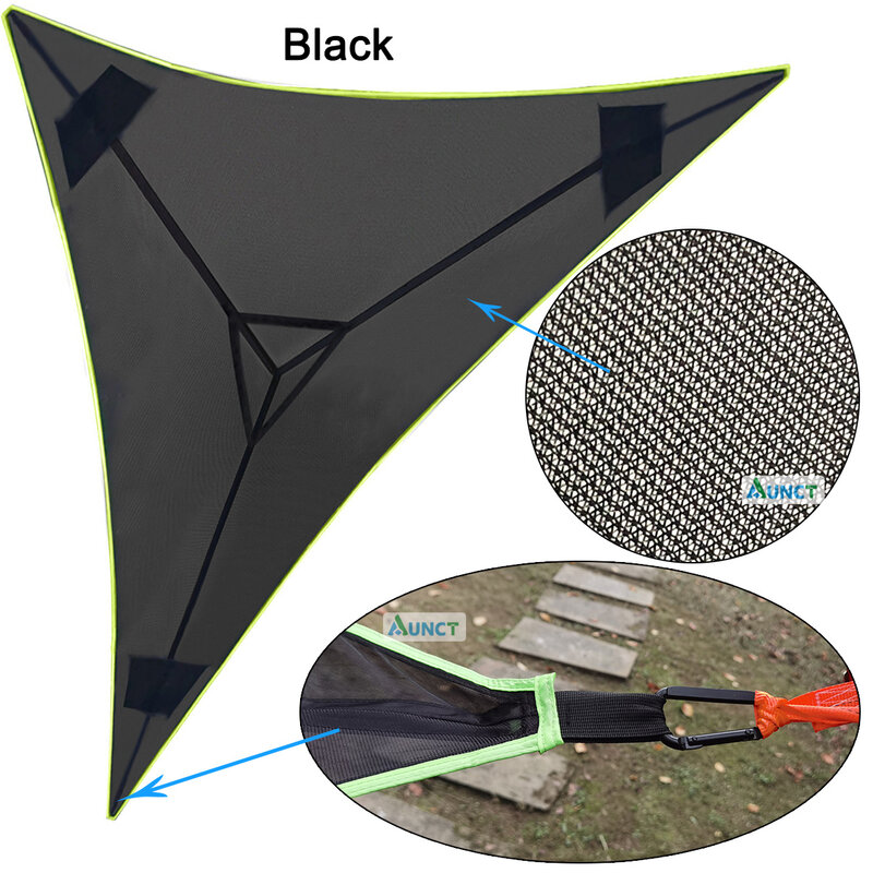Hamaca portátil de 3 puntos para varias personas, alfombra aérea triangular multifuncional, conveniente para acampar al aire libre