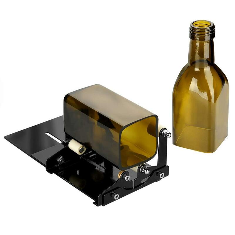 Cortador de garrafa de vidro profissional, máquina cortadora de garrafa de vidro ajustável diy para cortar garrafas de vinho e cerveja