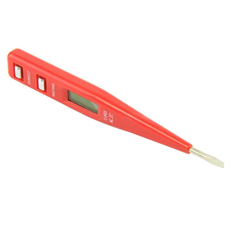 ランダムにデジタルlcdディスプレイテスト鉛筆ac dc 12-250vテスター電気電圧検出器テストペン電気技師ツール