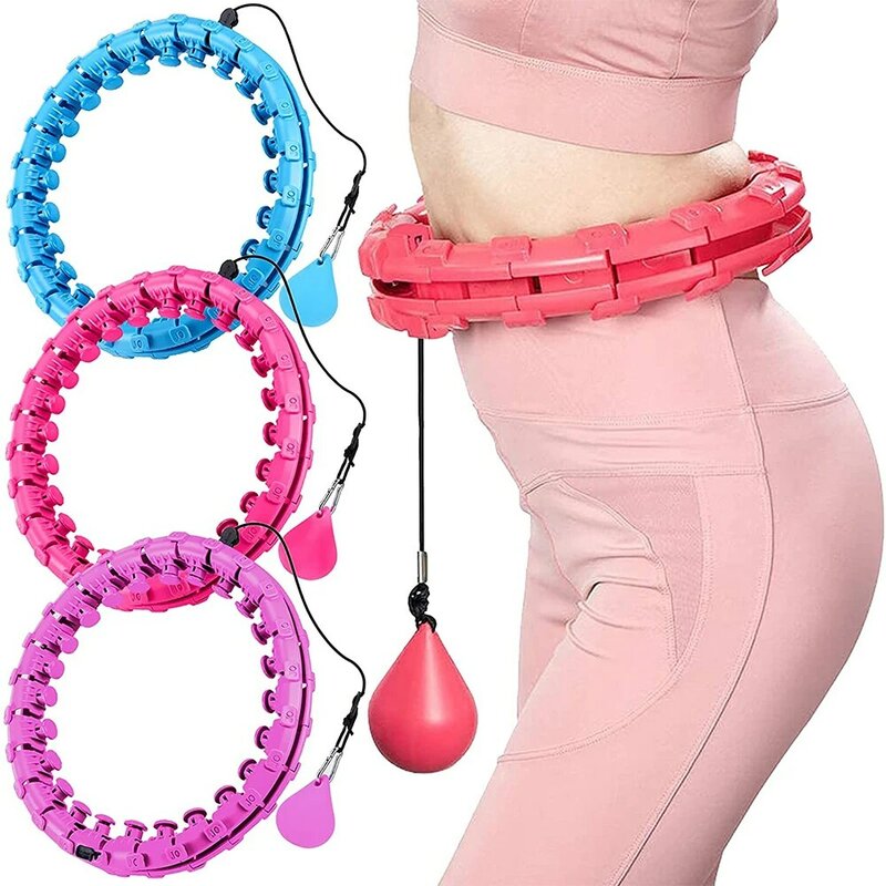 Smart Sport Weighted Hoola Hoop Detachable  Auto-Spinning Circle Thin Waist Adjustable Abdominal Exercise Gym Fitness  Equipment