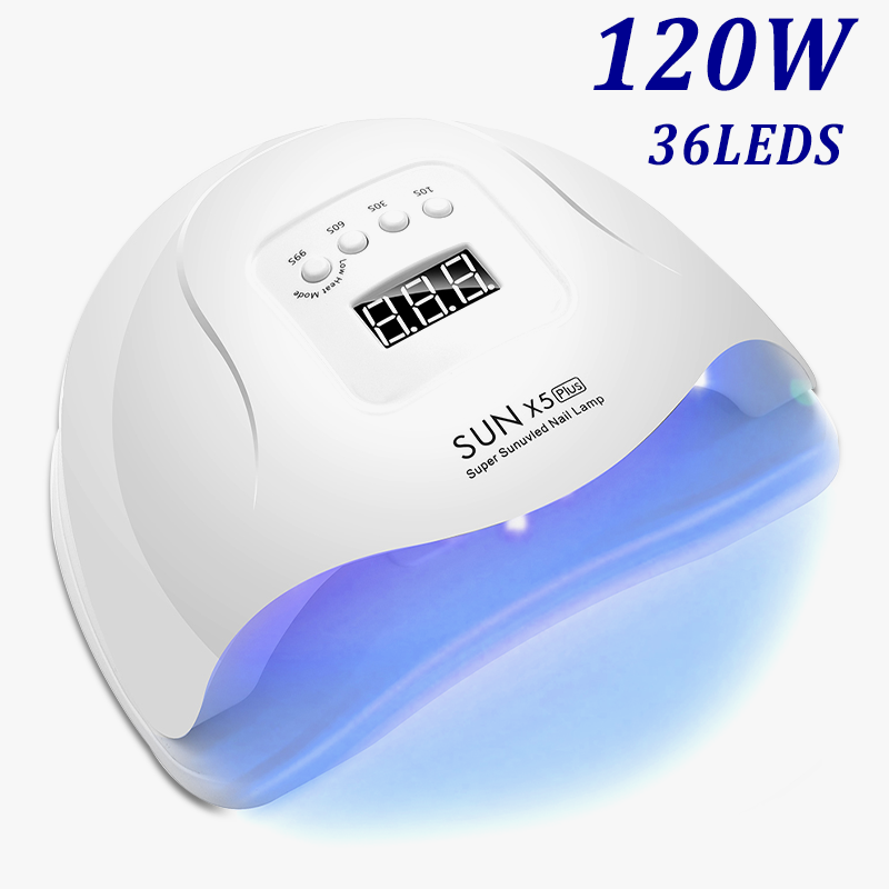 SUNX5 플러스 UV LED 램프 네일 건조기 램프 36 LED 젤 건조를위한 UV 아이스 램프 폴란드어 타이머 자동 센서 전문 매니큐어 도구