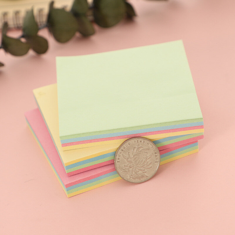 100 Vellen 76*76Mm Size Kleur Papier Memo Pad Sticky Notes Bookmark Point Het Marker Memo Sticker Kantoor schoolbenodigdheden Notebooks