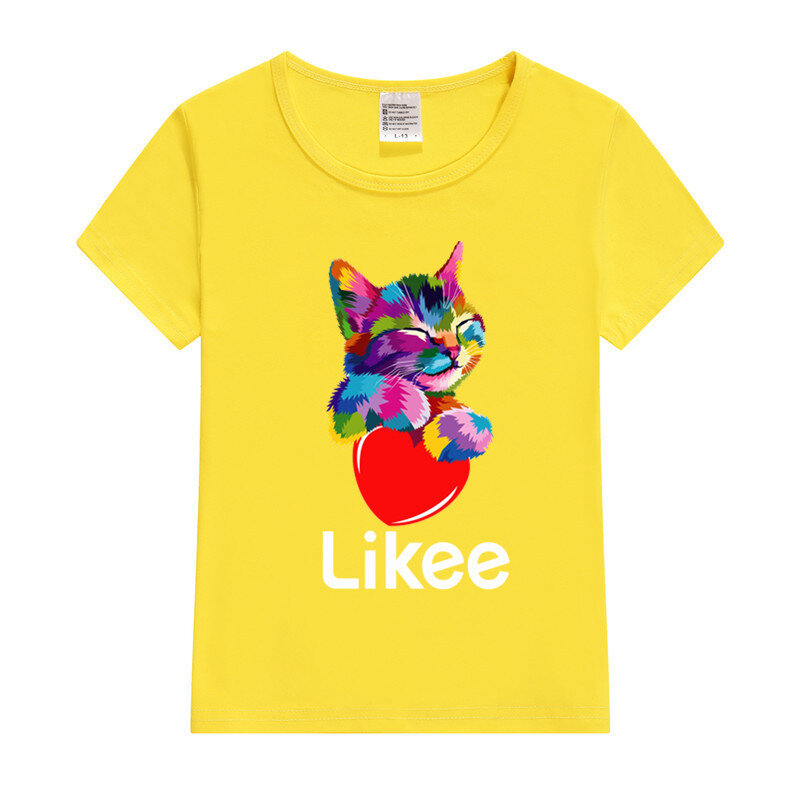 Little Girl Boy Likee Print Funny Cartoon T-shirt Chlidren Summer Top Baby T Shirt Thanksgiving Shirt