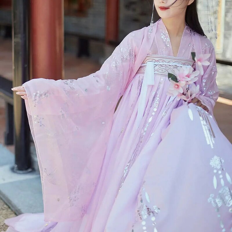NEUE 2022 Sommer Chinesische Hanfu Prinzessin Kleid Frauen Fairy Folk mit Kimono Weibliche Dance Orientalischen Kostüm Chinesische Kleidung