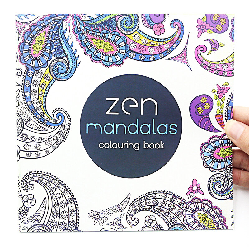 1 PCS 24 Pagine Mandalas Fiore Libro Da Colorare Per I Bambini di Età Alleviare Lo Stress Kill Time Graffiti Pittura Arte Disegno Libro