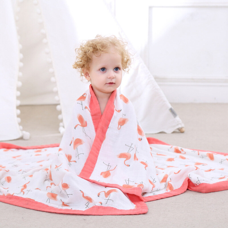 Четырехслойное одеяло из 100% бамбукового волокна для новорожденных, Пеленальное суперудобное постельное белье, Пеленальное Одеяло для млад...
