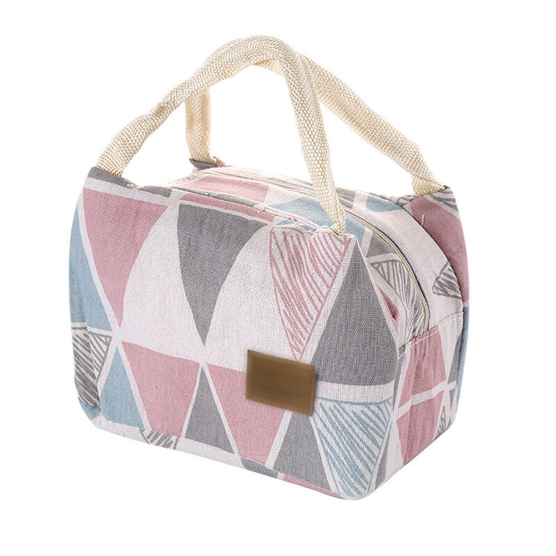 1 pz modello Cooler Lunch Box borsa da pranzo in tela isolata portatile cibo termico Picnic viaggi borse da pranzo convenienti per le donne