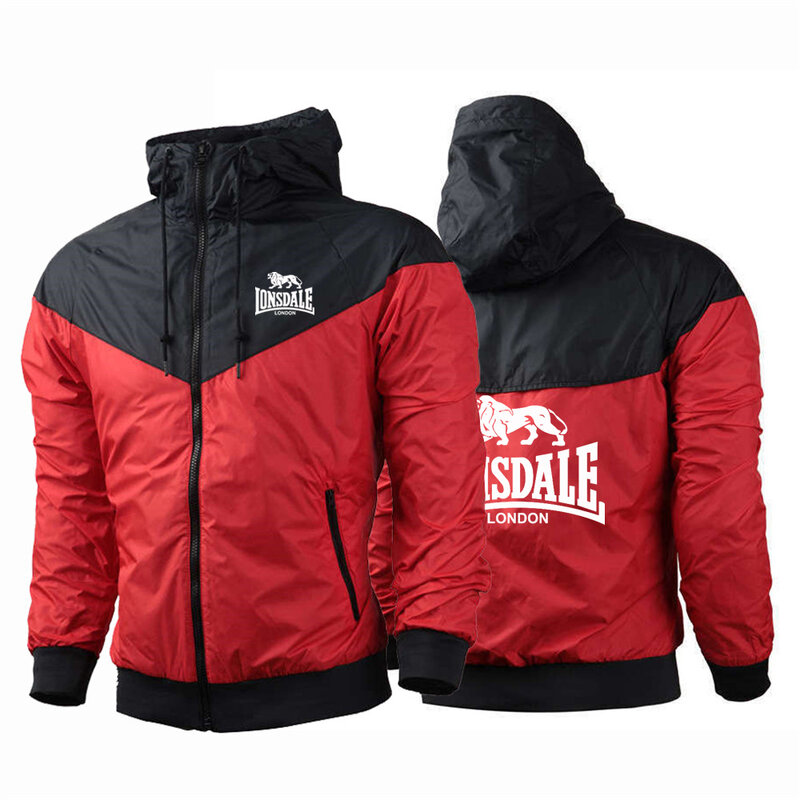 2021 primavera e outono masculino lonsdale hoodie harajuku blusão jaqueta zip jaqueta esportiva masculina faculdade clássico masculino
