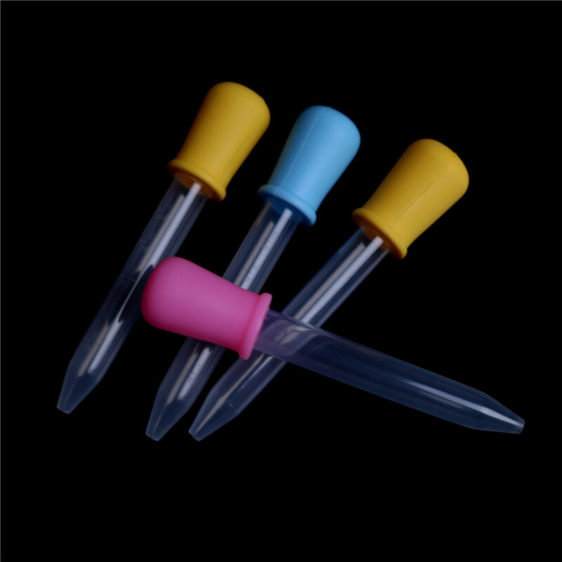 2 sztuk/partia 5ML silikonowe jasne pipety plastikowe karmienie medycyna ciecz oko ucho stopniowane pipeta kroplomierzem do szkoły laboratorium dostaw