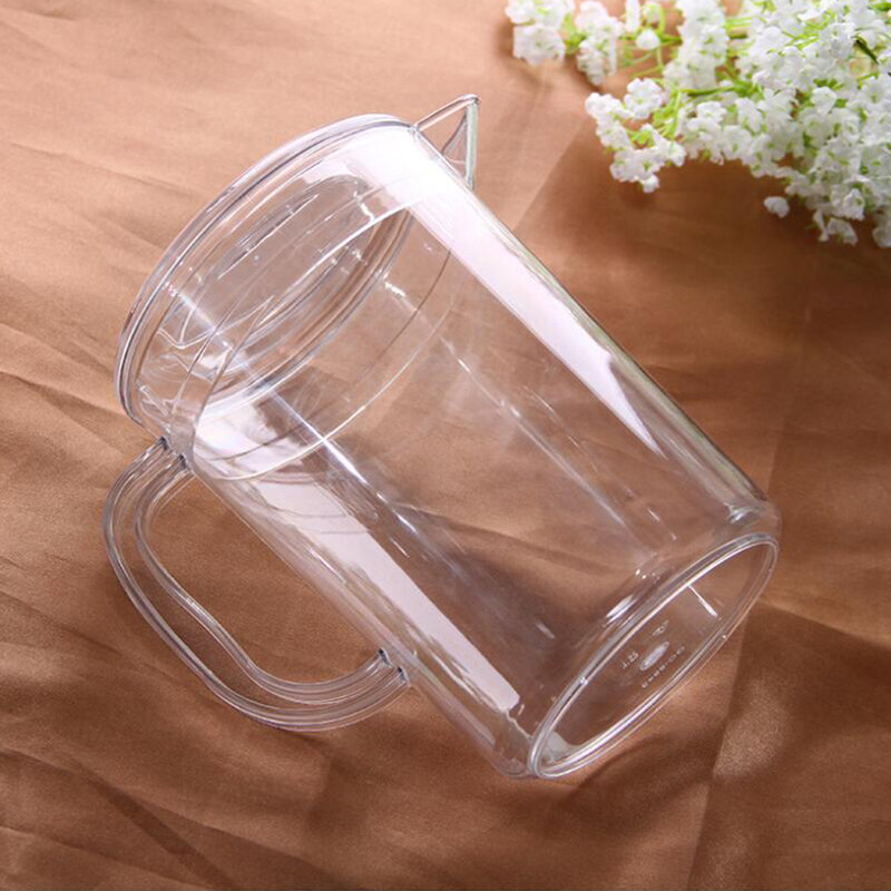 Pichet en acrylique transparent avec couvercle pour thé, limonade, stockage de boissons, 3 paquets
