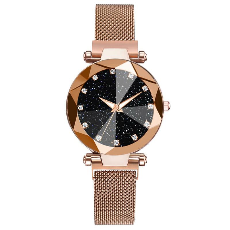 ドロップシッピング高品質カスタム時計ブレスレット高級星空磁気クォーツ時計腕時計ギフト