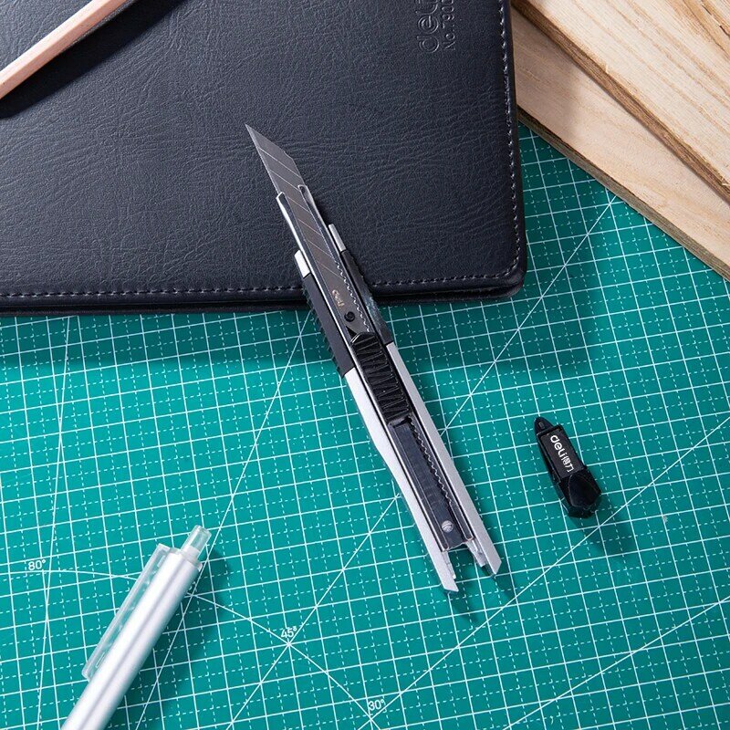 Deli 2074 faca artística, faca simples de arte, faca removível expressa, de papelaria, de papel de parede, faca de segurança, artesanato