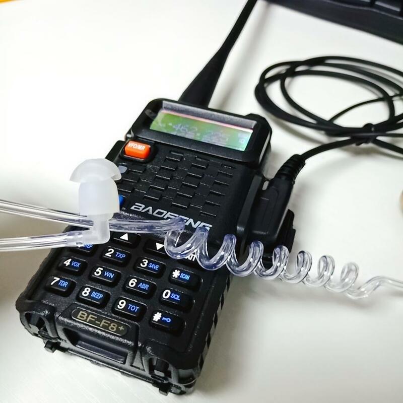 Cuffia avricolare acustica della metropolitana dell'aria per la Radio PTT del porto K di Baofeng del walkie-talkie con il microfono per gli auricolari UV-5R della guardia 888s