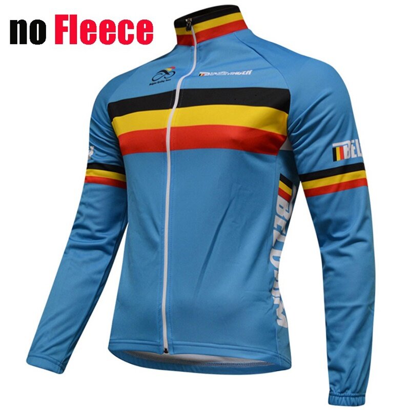 Belgium men manga longa camisa de ciclismo anti-uv à prova de vento mtb ou bicicleta de estrada roupas inverno velo & sem velo bicicleta wear jaquetas