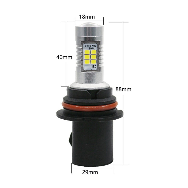 NHAUTP – ampoules LED 9007 HB5 Super lumineuses, feux antibrouillard avant de voiture, feux de croisement et de route, blanc, 6000K 2835 21-smd, 12-24V, 2 pièces