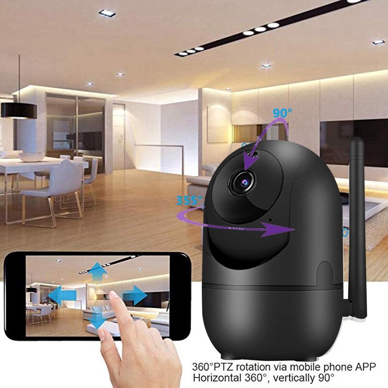 Kamera Wifi Pintar Perlindungan Keamanan Nirkabel Luar Ruangan Pelacakan Otomatis Kamera Pengawasan Inframerah Rumah Pintar Ditambah Kamera Ip