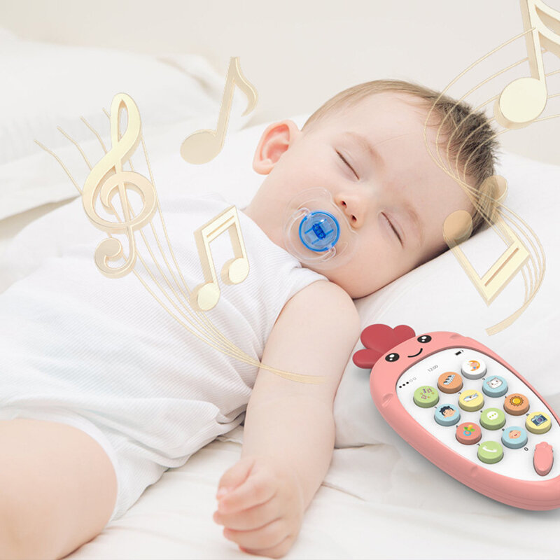 Telefon dla niemowląt wielofunkcyjne zabawki symulacyjne dla noworodków 0-12 miesięcy zabawka dla niemowląt muzyka wczesna edukacja pilot