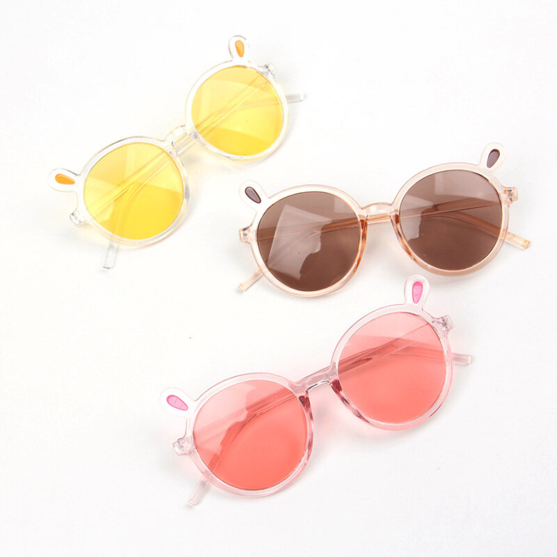Nette Kinder Mädchen Jungen Sonnenbrille UV Schutz Runde Sonnenbrille mit Stilvolle für Jungen Mädchen Sommer