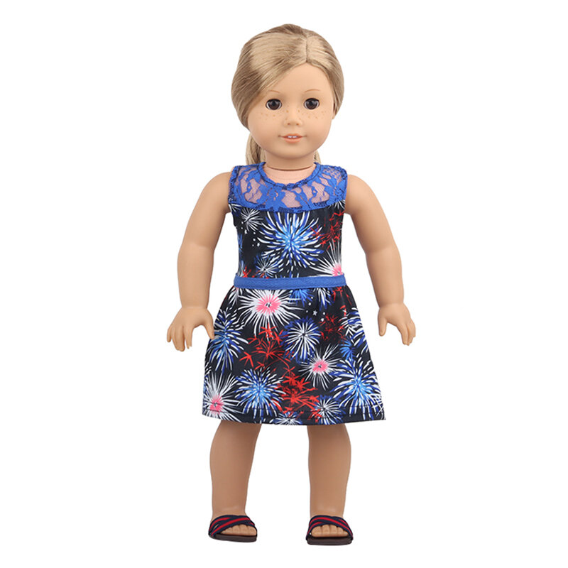 Vêtements d'été pour poupée Flamingo, 15 Styles, jupe, accessoires pour bébé, 18 pouces, 43 Cm