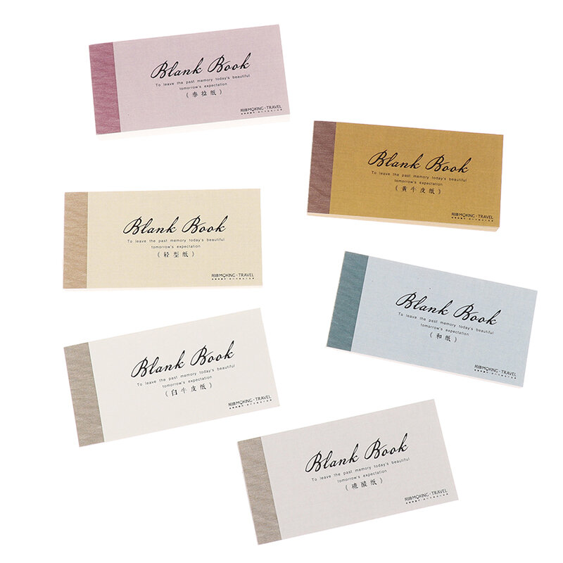 Bloc-notes en papier Kraft, 60 pièces/paquet, bloc-notes vierge en vrac pour Scrapbook, bloc-notes créatif
