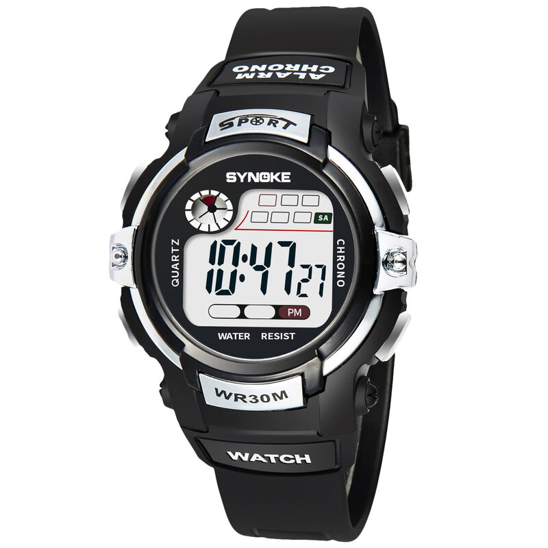 SYNOKE Brand Sport Watches Boys Waterproof Led Alarm Digital Kids Multifunction Student Clocks Wristwatch Montre Enfant