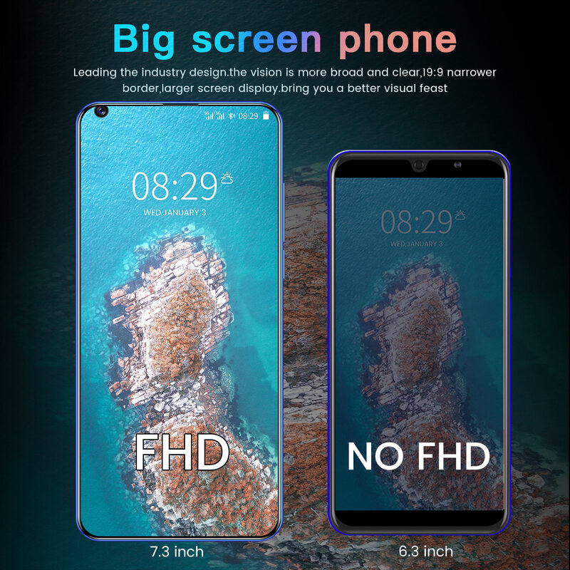 Nieuwe Versie X3 Pro 5G Smartphone 7.3 Inch Smart Phone 5600Mah 24MP + 48MP 12Gb + 512gb Unlock Mobiele Telefoons Global Versie Celular