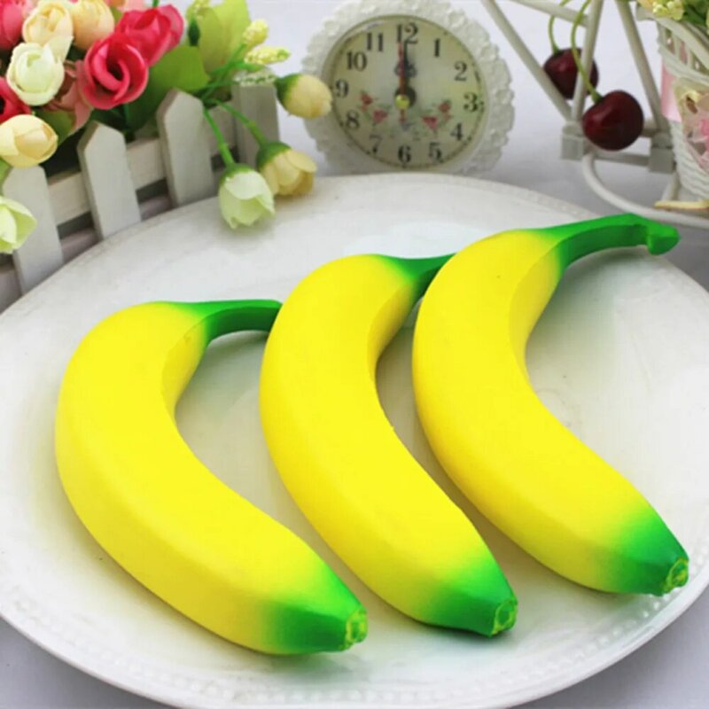 Stress Pressure Relief Relax Novelty Fun toys Funny Anti Stress Ball Toys Squeeze Banana BallGeek Gadget Vent