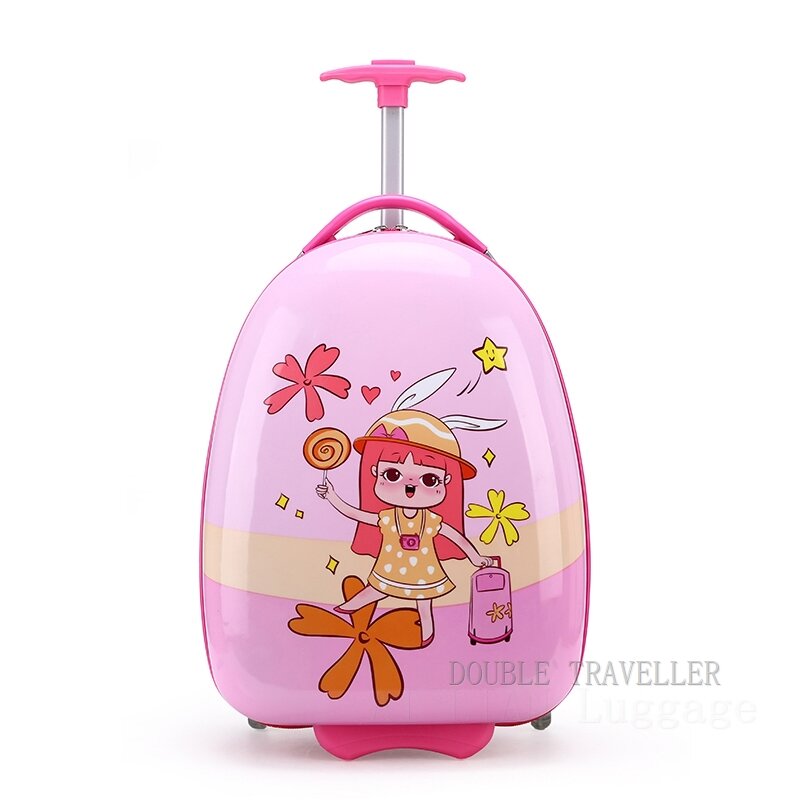 Neue Kinder Roll gepäck Cartoon Tier Trolley Gepäck tasche Reise tragen Koffer Spinner Räder Kinder Kabine Gepäck koffer