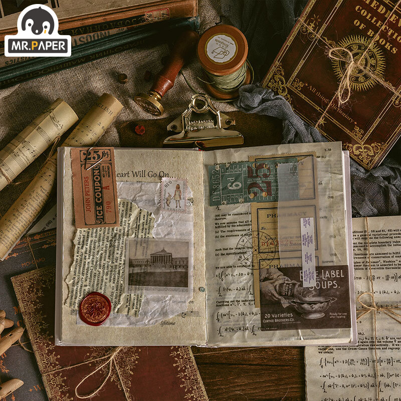 Mr. Papier – étiquette volante rétro, Scrapbooking, fabrication de cartes, enregistrement médiéval Antique, 10 modèles