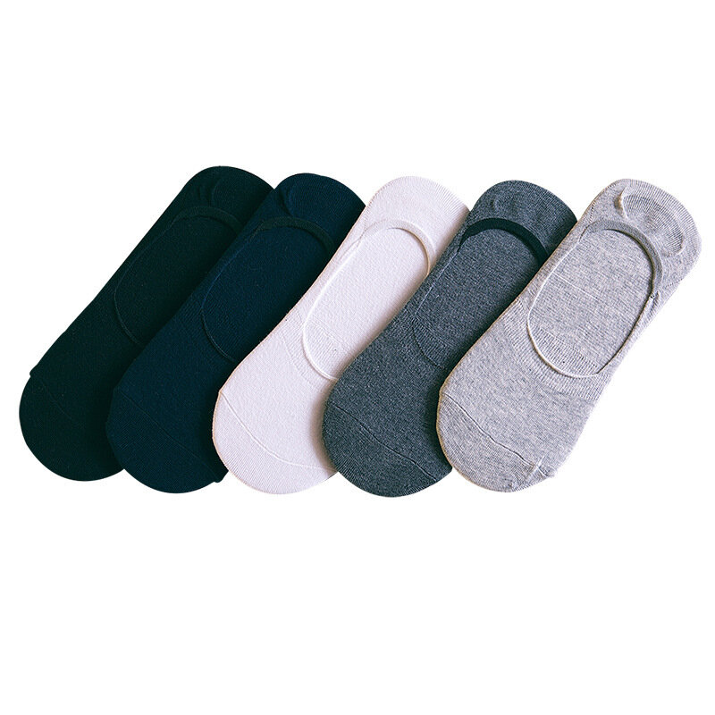 5 par de tricô meias de algodão para homens meias tornozelo fino cor sólida invisível asakuchi barco meias curtas sox esportes lazer meias