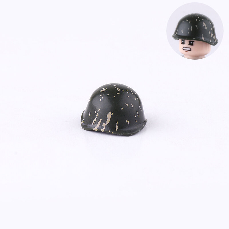 WW2 Militare Unione Sovietica Casco accessorio building blocks Esercito Militare Soldati Figure cappello del cotone di Inverno Casco blocchi di giocattoli